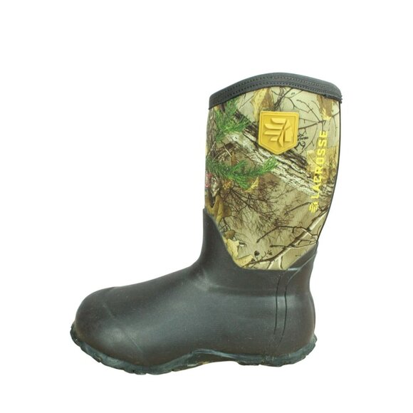 LaCrosse Lil' Alpha Lite Multicolor Camo Rubber Waterproof Hunting Boots Size 5 - Picture 1 of 9